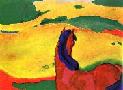 Franz Marc Horse in a Landscape oil painting artist